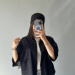 شومیز جلوباز و دکمه ای، آستین کیمونو سه‌ربع