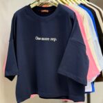 تیشرت کراپ دخترانه اورسایز مدل One More Rep