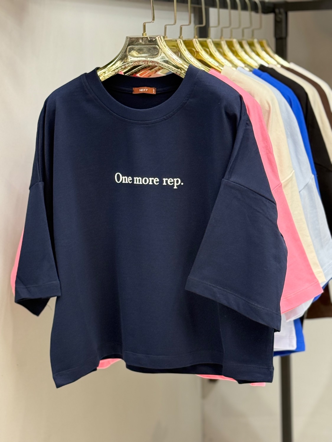 تیشرت کراپ دخترانه اورسایز مدل One More Rep