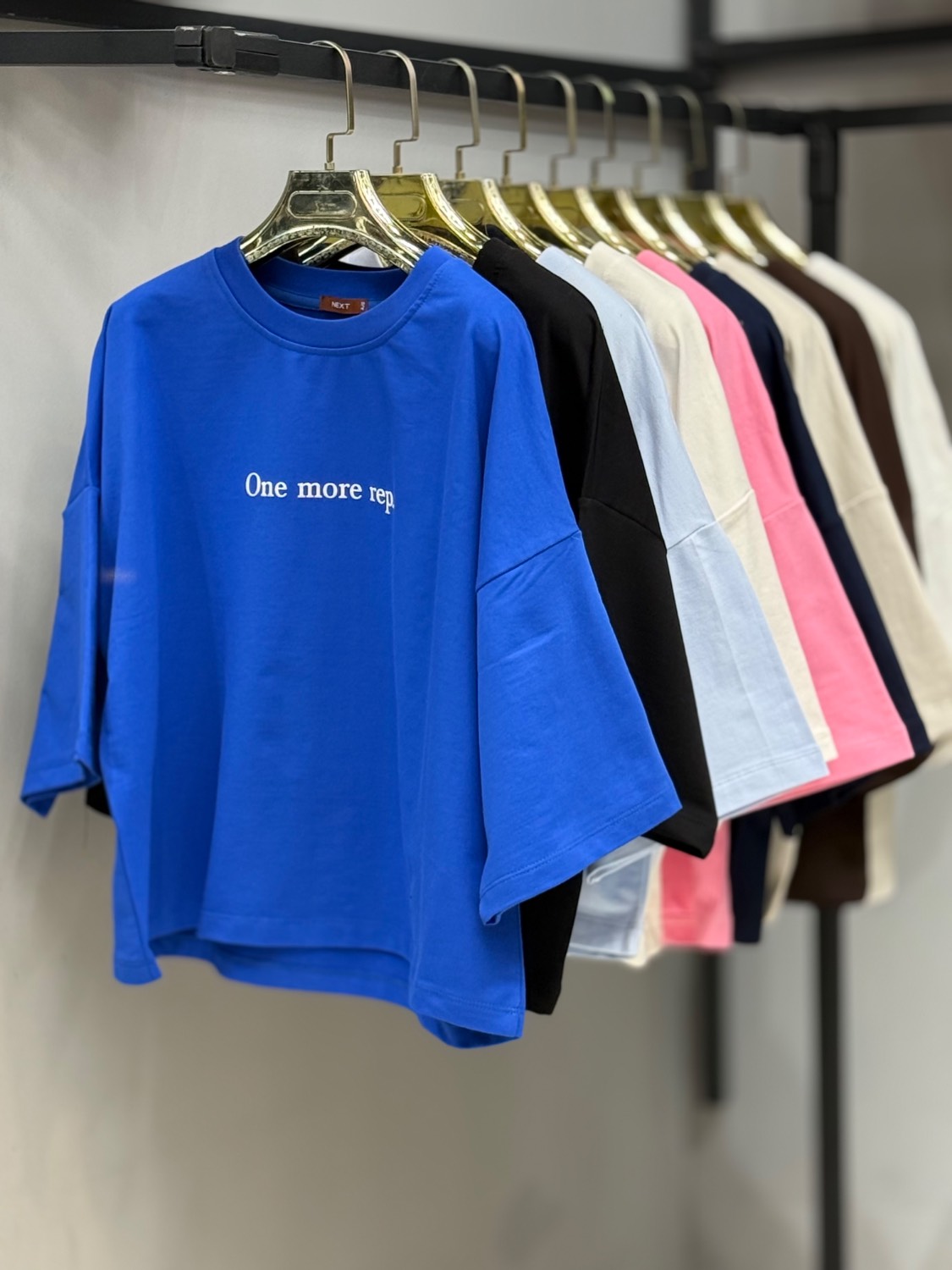 تیشرت کراپ دخترانه اورسایز مدل One More Rep