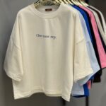 تیشرت کراپ دخترانه اورسایز مدل One More Rep