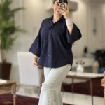 شومیز مانتویی نگینی