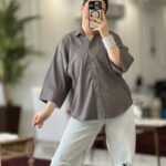 شومیز مانتویی نگینی