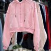 ⁨  bershka کراپ سوئیشرت کلاهدار