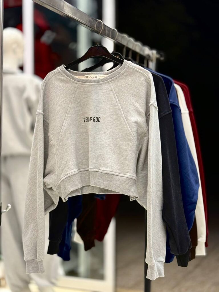 کراپ دورس سه نخ پنبه اورسایز FEAR OF GOD