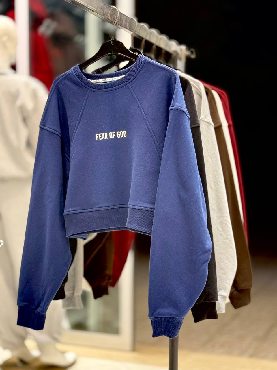 کراپ دورس سه نخ پنبه اورسایز FEAR OF GOD