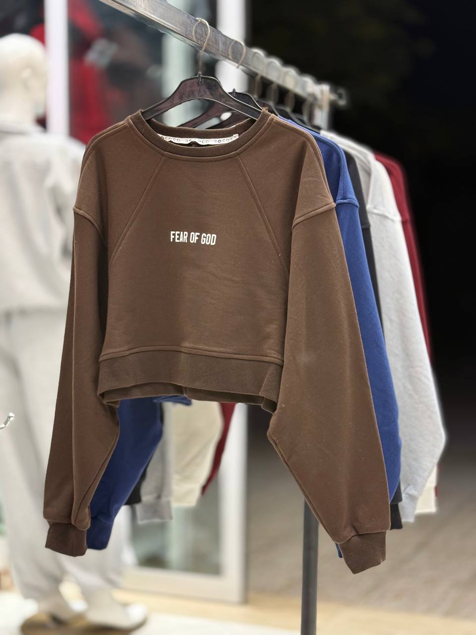 کراپ دورس سه نخ پنبه اورسایز FEAR OF GOD