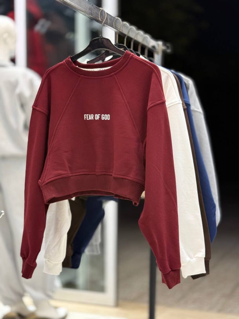 کراپ دورس سه نخ پنبه اورسایز FEAR OF GOD